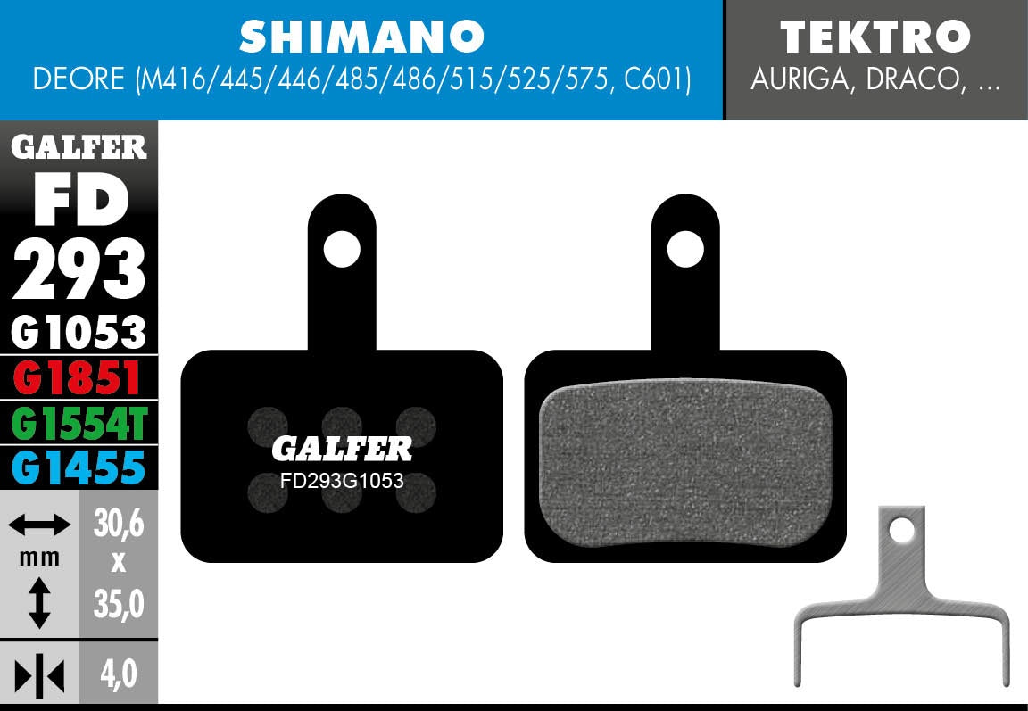 Galfer Brake - Pads Galfer FD292 Brake Pad Standard Compound - Shimano Deore 8400160086302