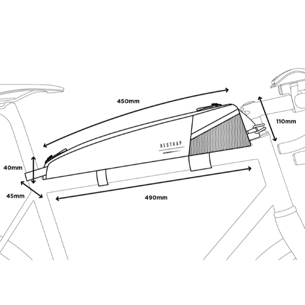 Restrap Bags Restrap 2-Litre Race Top Tube Bag Long 5060367883185