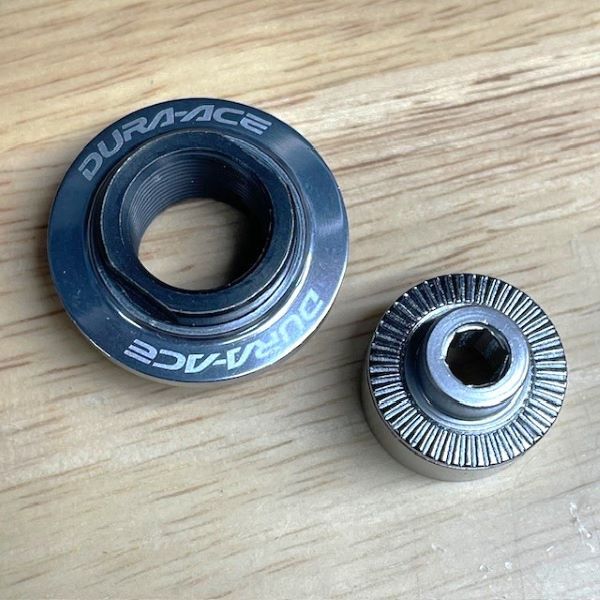 SHIMANO Axles Cones Q/R Skewers Shimano Dura-Ace FH-7850 Rear Left Hand Lock Nut &amp; Cone 4524667220923