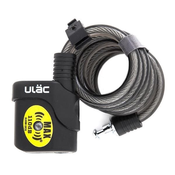 SPECIALIZED Locks ULAC Lock Bulldog Cable 110 Decibel Alarm Key 12mm x 120cm / Black LKUC199BK