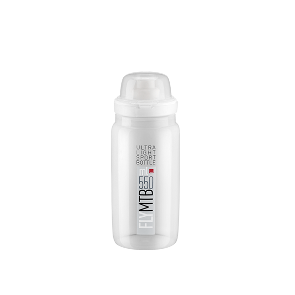 Elite Bottles &amp; Hydration MTB - Clear/Grey / 550ml Elite Fly Ultralight  550ml Bottle 8020775031919